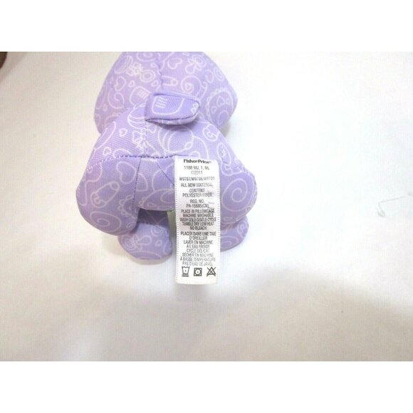 Bunny Rabbit 7" Plush Fisher Price Doodle Babies Purple Washable Stuffed Animal - Picture 8 of 9